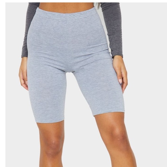 prettylittlething gray biker shorts - Picture 4 of 5